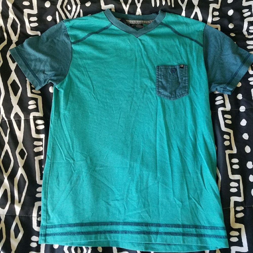 Teal Distortion Tee Shirt